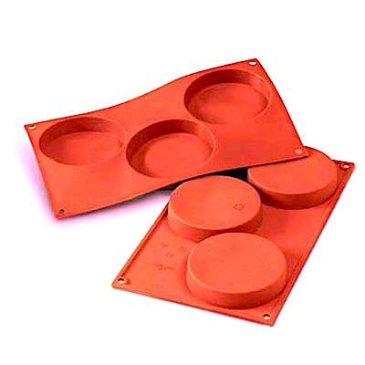 Форма для выпечки силиконовая Тортинка 3 фигуры 100*17 мм Форма для выпечки силиконовая Тортинка 3 фигуры 100*17 мм