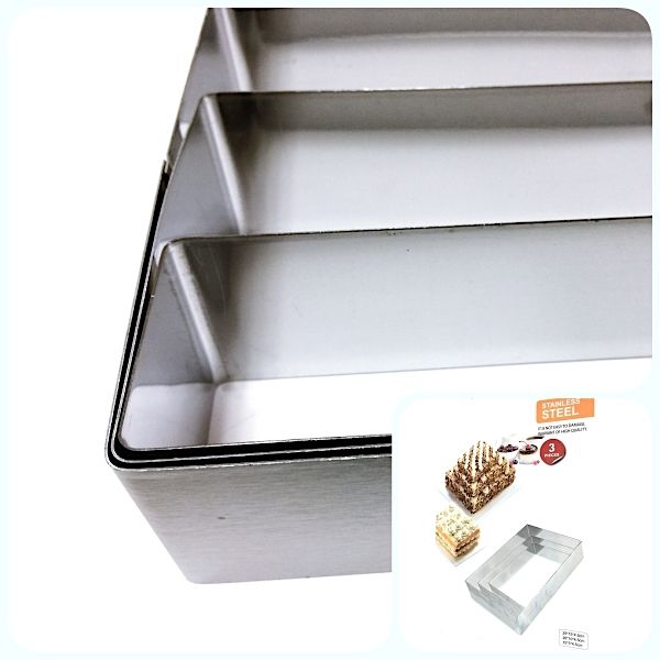 Формы для выпечки стальные Набор 3 шт | Прямоугольники (100, 150, 200 мм, высота 45 мм) Формы для выпечки стальные Набор 3 шт | Прямоугольники (100, 150, 200 мм, высота 45 мм)