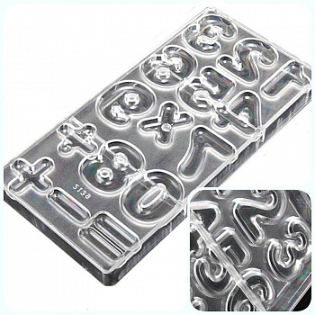 Поликарбонатная форма для шоколада 275*135*24 мм | Цифры мод.2139 Поликарбонатная форма для шоколада 275*135*24 мм | Цифры мод.2139