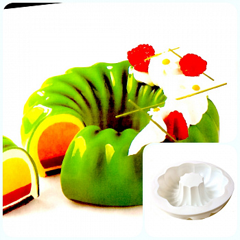 Силиконовая форма 3D для муссового торта | Роял ∅160 мм