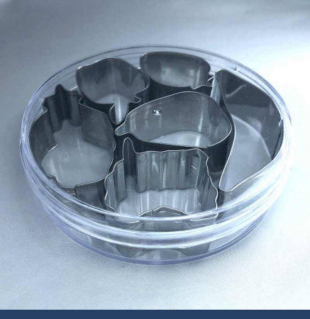 Вырубки Набор 6 шт Фрукты мини 20-50 мм, h 20 мм, нержавеющая сталь, Tulip