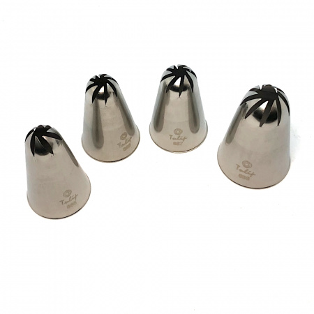 Кондитерскиая насадка закрытая звезда косые лучи №888 Tulip™ | 9 лучей большой размер