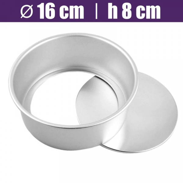 Формы алюминиевая для выпечки Кольцо Ø 16 см, высота 8 см, съёмное дно Формы алюминиевая для выпечки Кольцо Ø 16 см, высота 8 см, съёмное дно