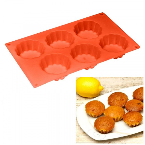 Форма силиконовая для выпечки Миникекс 6 фигур | 300*175*30 мм Форма силиконовая для выпечки Миникекс 6 фигур | 300*175*30 мм