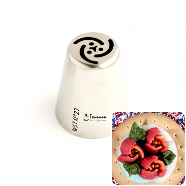 Насадка молодой тюльпан №27 трёх лепестковая G | L размер (Russian Young Tulip Nozzle #27 Three Petals G | L size | By Tulip Workshop) Насадка молодой тюльпан №27 трёх лепестковая G | L размер (Russian Young Tulip Nozzle #27 Three Petals G | L size | By Tulip Workshop)