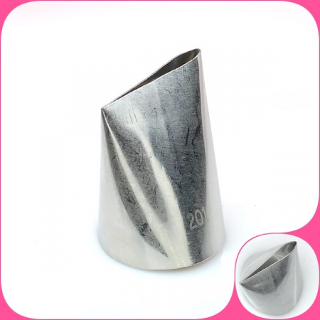 Кондитерская насадка для зефира лепесток большой 201 прямой (прорезь 35 мм) Эконом