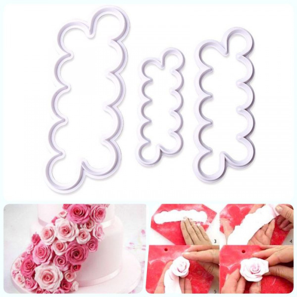 Вырубка лепестки Розы | Набор 3 шт Вырубка лепестки Розы | Набор 3 шт