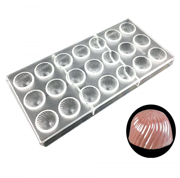 Поликарбонатная форма для шоколада 275*135*24 мм | Купол мод.2140 (эконом) Поликарбонатная форма для шоколада 275*135*24 мм | Купол мод.2140 (эконом)