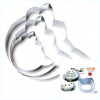 Формы для выпечки стальные Набор 3 шт | Китти (100, 150, 200 мм, высота 45 мм) Формы для выпечки стальные Набор 3 шт | Китти (100, 150, 200 мм, высота 45 мм)