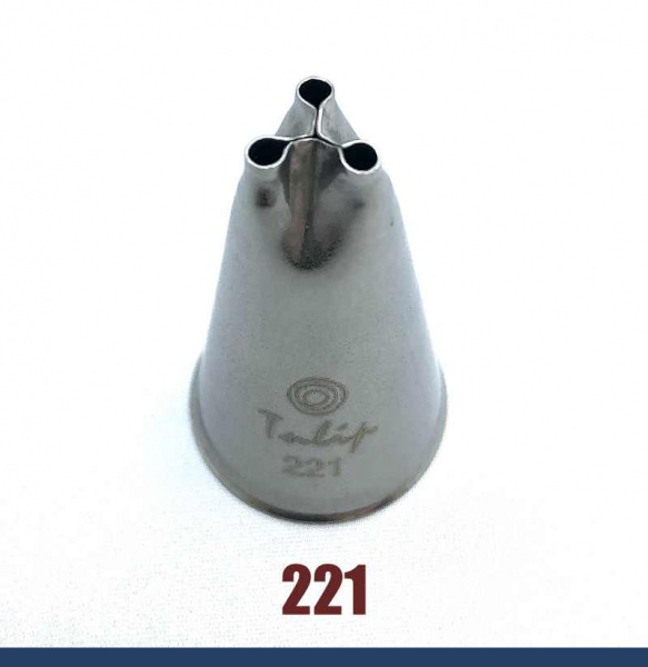 Кондитерская насадка 221 Tulip™ Травка (3 дырочки) Кондитерская насадка 221 Tulip™ Травка (3 дырочки)