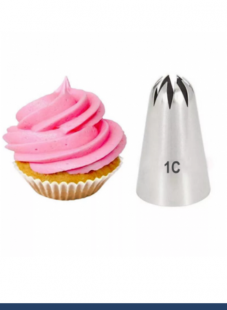 Кондитерская насадка 1С закрытая звезда ∅ 18 мм, 8 лучей, Эконом