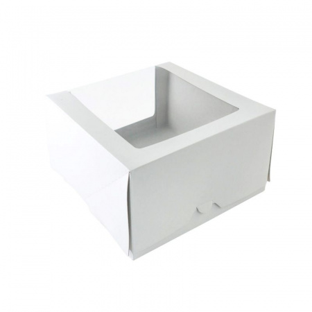 Коробка для торта с окном для торта 21•21•10 см | Стандарт (БЕЛАЯ упак. 5-25 шт) Коробка для торта с окном для торта 21•21•10 см | Стандарт (БЕЛАЯ упак. 5-25 шт)