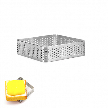 Формы для выпечки нерж.сталь перфорир. | Квадрат (высота 2 см)