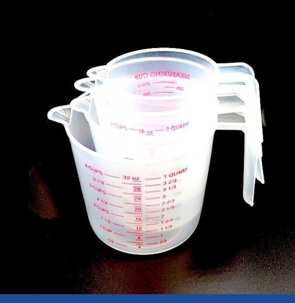 Мерная Кружка кондитерская пластик ПВХ | 0,25; 0,5; 1 л. Мерная Кружка кондитерская пластик ПВХ | 0,25; 0,5; 1 л.