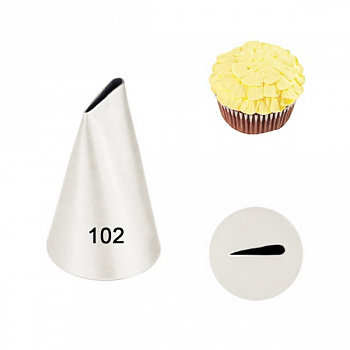 Кондитерская насадка прямой лепесток 102 | Эконом