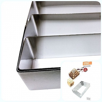 Формы для выпечки стальные Набор 3 шт | Прямоугольники (100, 150, 200 мм, высота 45 мм) Формы для выпечки стальные Набор 3 шт | Прямоугольники (100, 150, 200 мм, высота 45 мм)