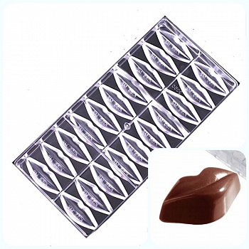 Поликарбонатная форма для шоколада 275*135*24 мм | Губы (м) мод.2050 Поликарбонатная форма для шоколада 275*135*24 мм | Губы (м) мод.2050