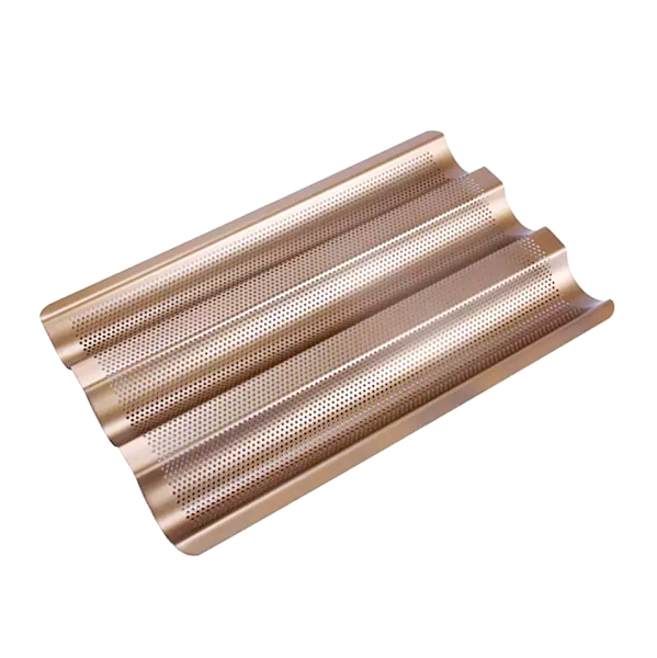 Противень перфорированный сталь. 3-х секц. для мини багетов