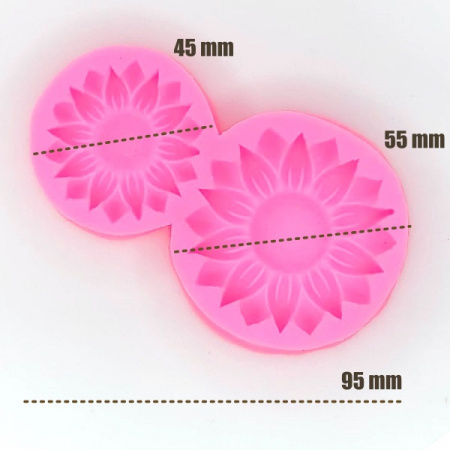 Молд силиконовый (вайнер) Бутон Герберы (диам.45-55 мм) | 2-1 Молд силиконовый (вайнер) Бутон Герберы (диам.45-55 мм) | 2-1