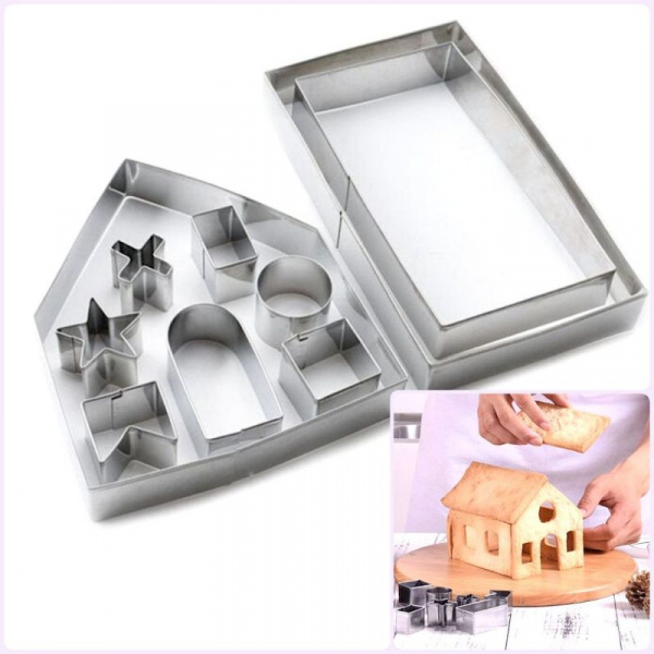 Вырубка Стальная Пряничный Домик | 3D набор 10 или 18 фигур Вырубка Стальная Пряничный Домик | 3D набор 10 или 18 фигур