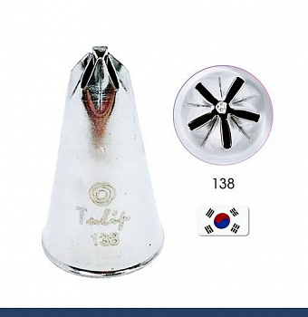 Кондитерская насадка 138 Tulip звезда закрытый центр
