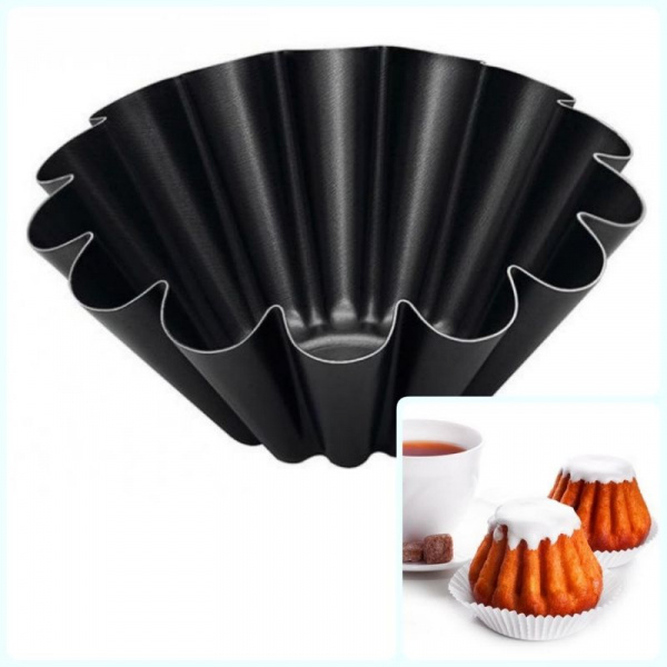 Форма Ром Баба для выпечки металлическая антипригарная | ∅ 9, 12, 14 см Форма Ром Баба для выпечки металлическая антипригарная | ∅ 9, 12, 14 см