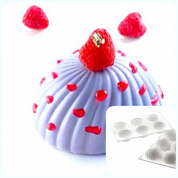 Силиконовая форма 3D для муссовых десертов | Парфум 6 ячеек Силиконовая форма 3D для муссовых десертов | Парфум 6 ячеек