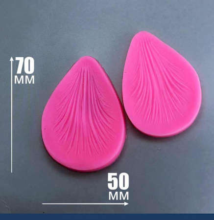 Молд силиконовый (вайнер) лепесток Пиона (0), комплект 2 части (70•50 мм) Молд силиконовый (вайнер) лепесток Пиона (0), комплект 2 части (70•50 мм)