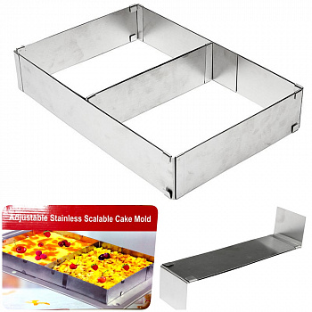 Форма для выпечки металлическая раздвижная |18-54, высота 5 cм Форма для выпечки металлическая раздвижная |18-54, высота 5 cм