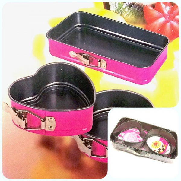 Форма для выпечки металлическая разъёмная антипригарная | мини Комбо набор 3 шт Форма для выпечки металлическая разъёмная антипригарная | мини Комбо набор 3 шт