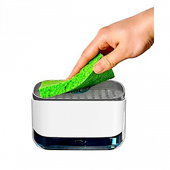 Диспенсер для жидкого мыла с губкой Диспенсер для жидкого мыла с губкой