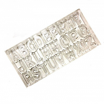 Поликарбонатная форма для шоколада 275*135*24 мм | Алфавит мод.2138 Поликарбонатная форма для шоколада 275*135*24 мм | Алфавит мод.2138