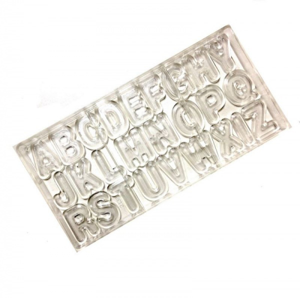 Поликарбонатная форма для шоколада 275*135*24 мм | Алфавит мод.2138 Поликарбонатная форма для шоколада 275*135*24 мм | Алфавит мод.2138